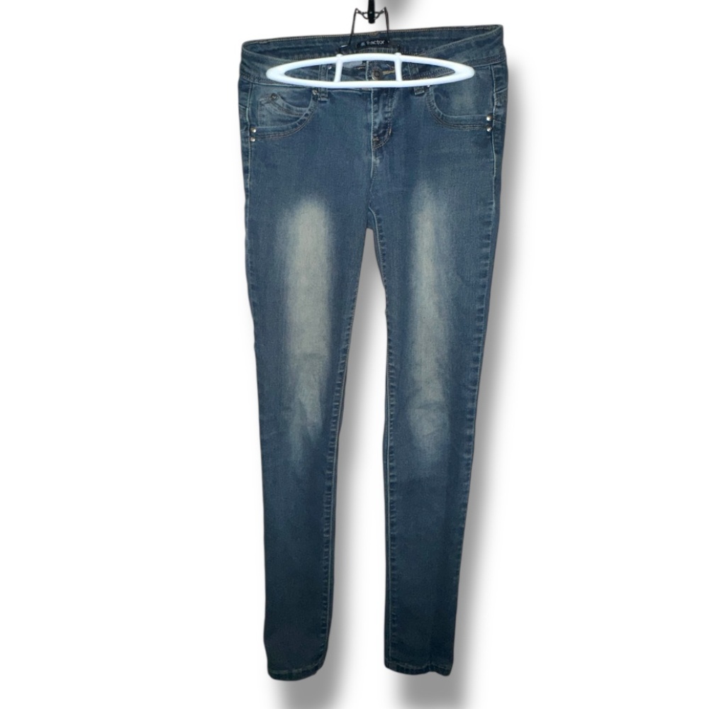 3 FOR $20 TRACTOR Y2K Faded Skinny Blue Dark Wash Denim Jeans
